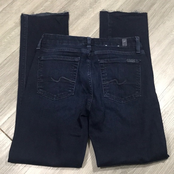 7 for All Mankind Fray Hem Kara Straight Leg Jeans - Picture 3 of 9